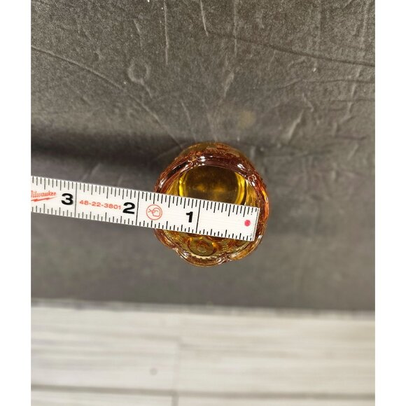 L E Smith Moon and Stars Amber Toothpick Holder - Picture 3 of 6